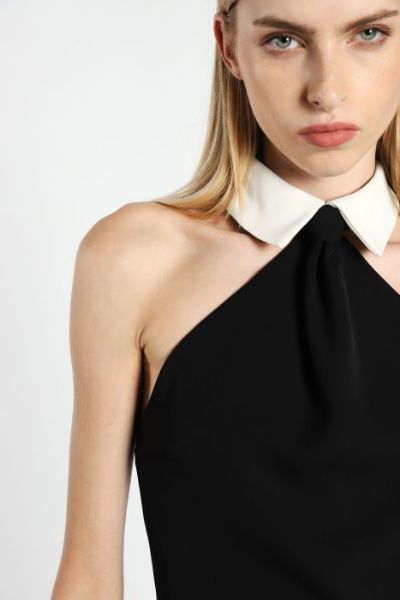 Imagem de Sleeveless mini dress with contrasting collar